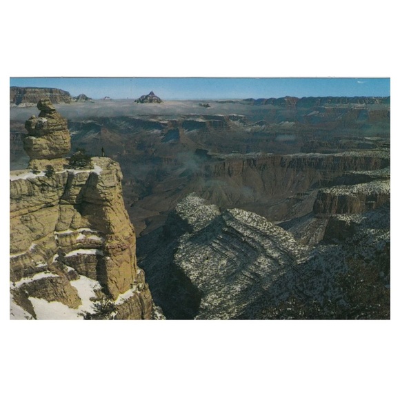 Snow Decorates the Grand Canyon Winter in Arizona Postcard - Picture 1 of 4